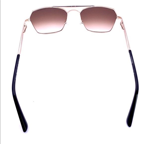 Men’s Aviator Matt Gold Metal Sunglasses Brown Lens By Pier Martino Italy - Picture 5 of 10